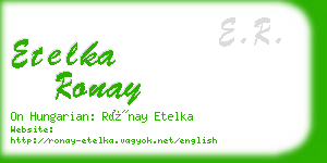 etelka ronay business card